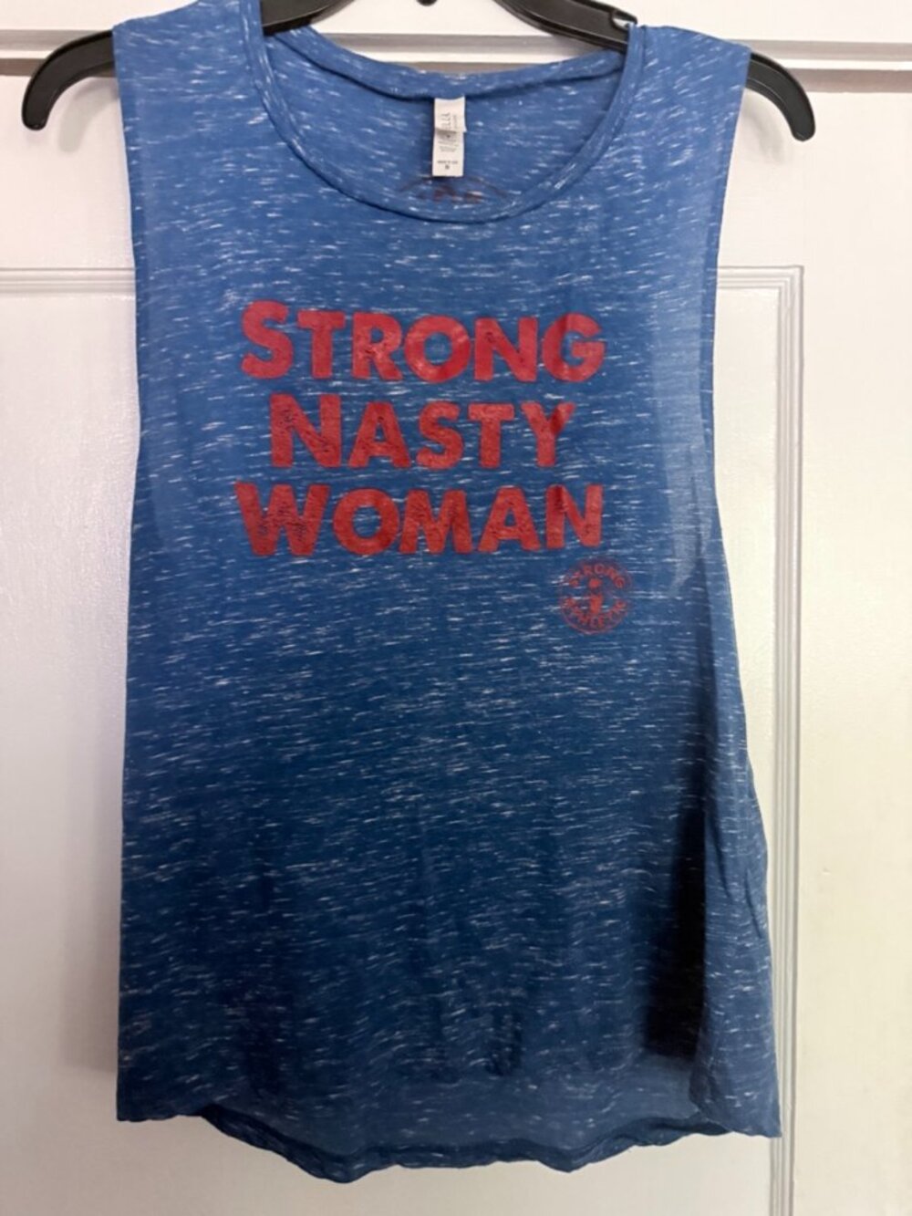 Bella + Canvas Women’s Sleeveless Tank Top Size M, Blue, Strong Nasty Woman